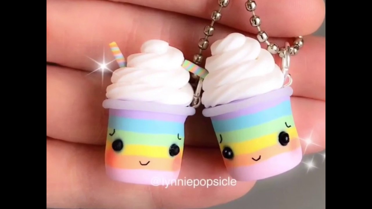 Kawaii rainbow ice-cream tutorial polymer clay
