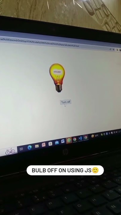 Bulb On Off using js #shortsfeed #shorts #youtubeshorts #viralshort # ...