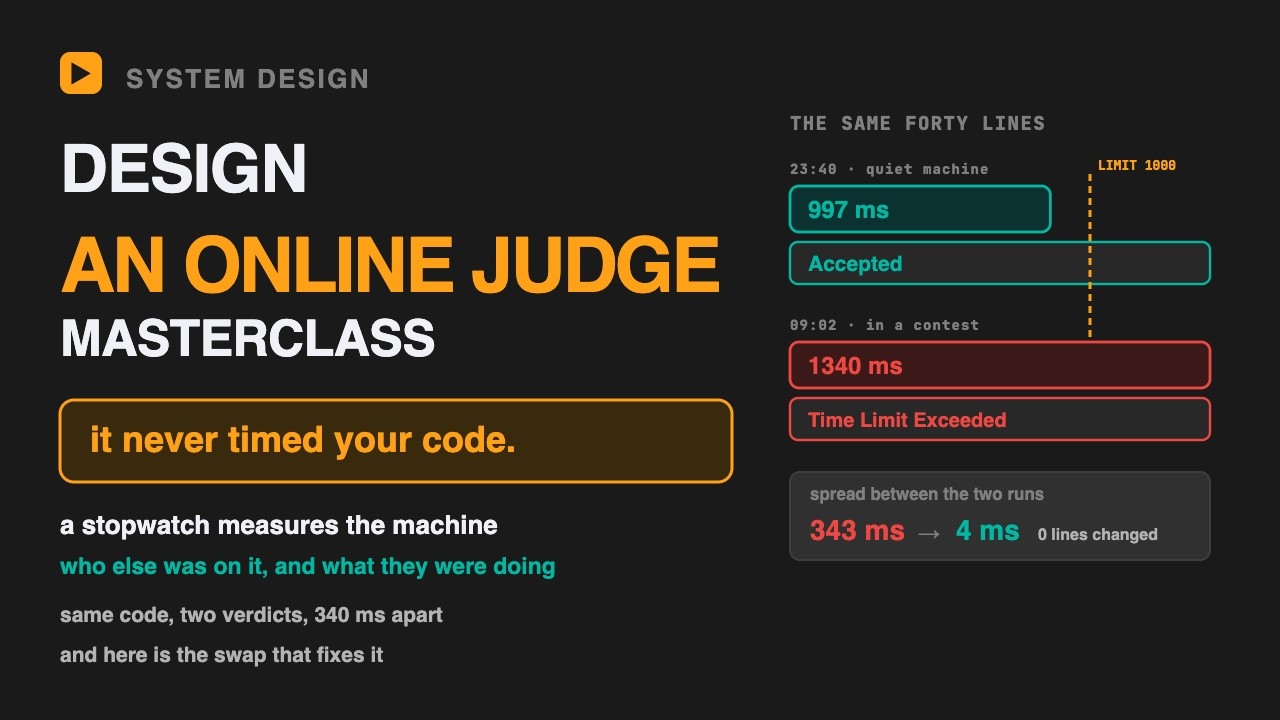 Design an Online Judge: It Never Timed Your Code — System Design Masterclass thumbnail