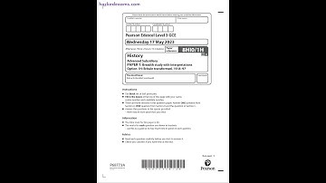 Pearson EDEXCEL As History Paper 1 2023 8hi0 1h Breadth Study With InterpretATIons Option 1h Britain