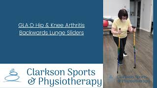 One of the BEST hip and knee arthritis exercises: GLAD Backwards Lunge Slides
