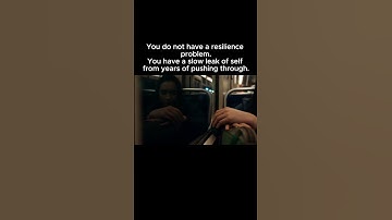 You do not have a resilience problem  You have a slow leak of self from years of pushing through