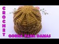 gorro a crochet en punto garbanzo reversible paso a paso para cualquier edad