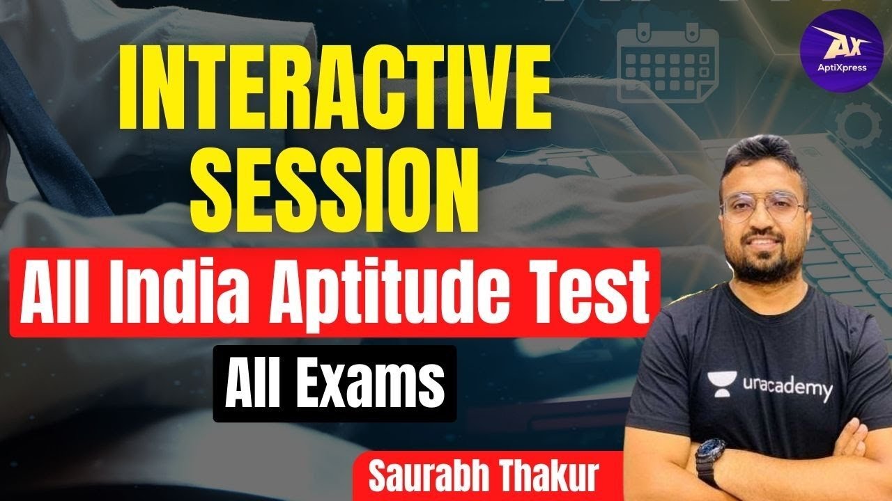 All India Aptitude Test I All Exams Interactive Session I By Saurabh Sir YouTube