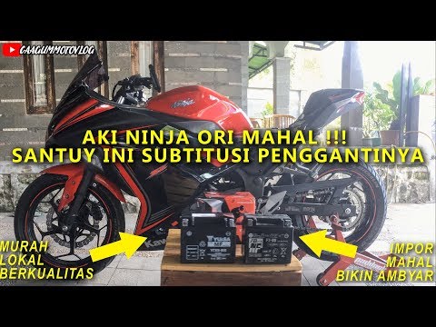 [Termurah Se-Indonesia Raya] Cara Ganti Aki Ninja 250 fi [Harga Aki diluar Nalar]. 