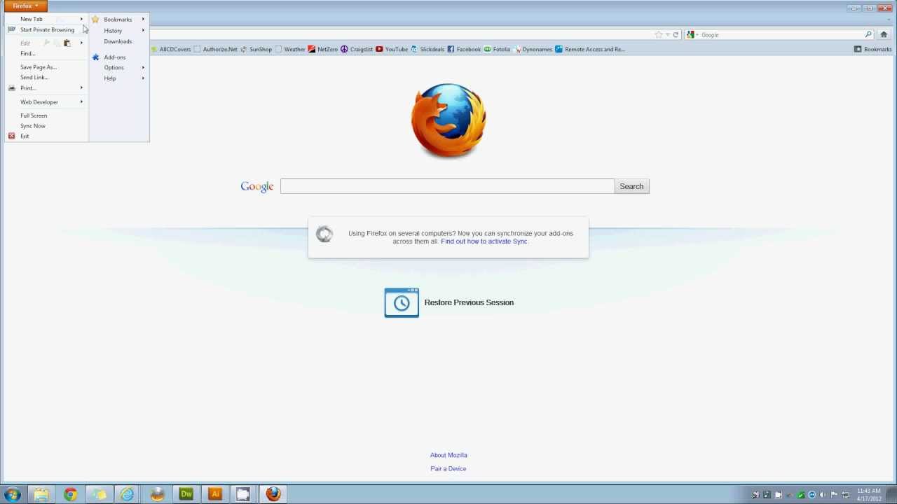 how to delete firefox history and cookies