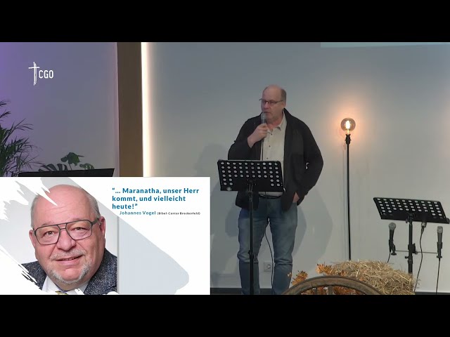 Jesus kommt wieder - Predigt von Dieter Hesse am 13.11.2022