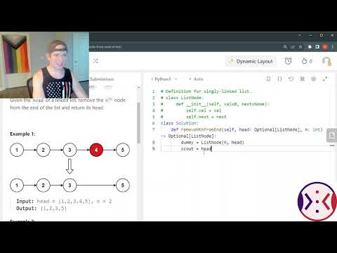Yukaria Code: Solving Leetcode 19 - Remove Nth Node from End of Linked List - Python