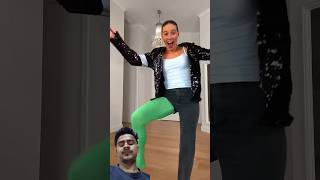 BTS REVEAL! 🎬 Jasmin is defying gravity #shorts #dancer #dance #couple #funny