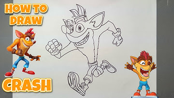 How To Draw Crash Bandicoot | Crash Bandicoot | Step by Step #drawing #crashbandicoot