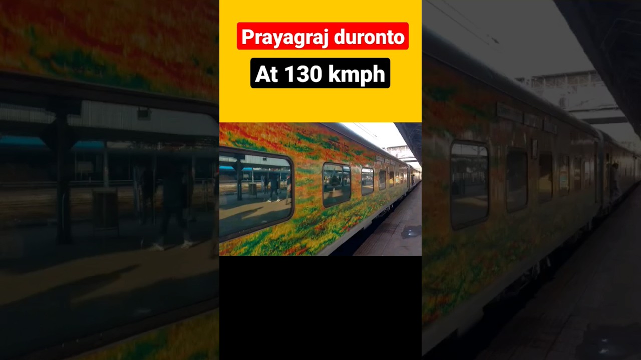 prayagraj duronto overtaking shramik express at 130kmph