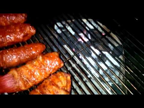 Bacon Wrapped Pork Loin S On Weber Kettle-11-08-2015