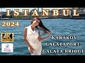 Walking in istanbul city center   galata bridge karakoy and galataport  april 21th 2024  u4k