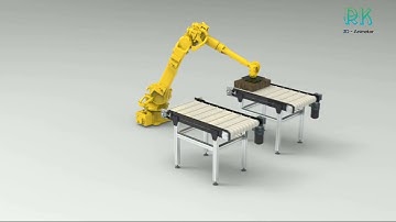robotic arm simulation in solidworks , pick and place application in solidworks