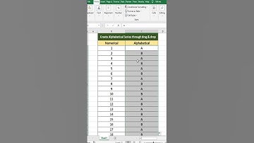 alphabetical series in excel #shorts #excel #exceltutorial #excelformula