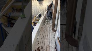 When the rain comes in - gotta move FAST! #boat #classicboat #tugboat #woodenboatbuilding