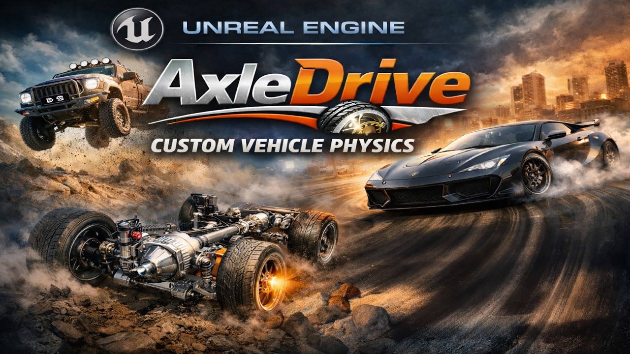 Axledrive - Unreal Engine 5 - Custom Vehicle Physics - Demo Video 01 - YouTube