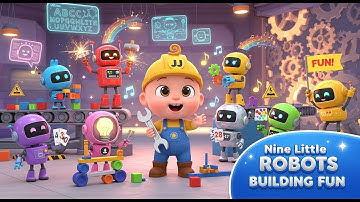 Nine Little Robots Building Fun | Exciting Robot Song for Kids | Learn and Build Together