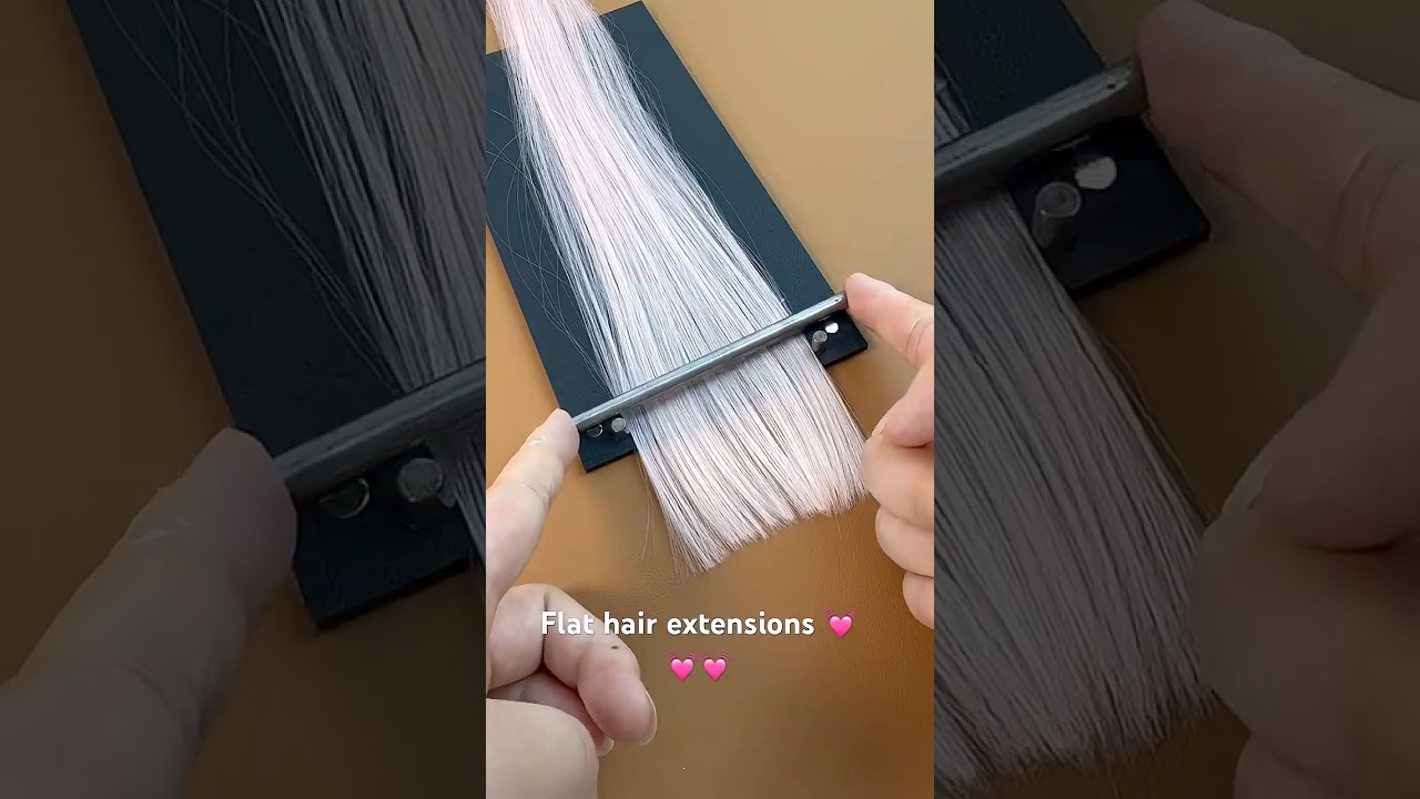 Trendy Flat Hair extensions 👉 #hairextensions #diyhairstyle #diy #wow