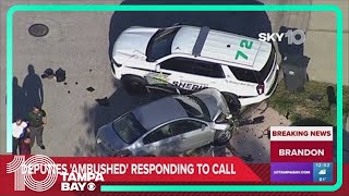 Details 2 Hillsborough County deputies seriously hurt after being intentionally 'pinned' between 2 vehicles Update