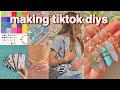 making tiktok diys (clay beads, beaded jewelry, crystals)