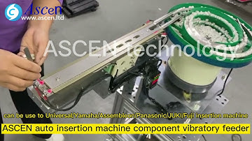 Odd form component insertion machine vibratory feeder apply to resistor/capacitor/diode