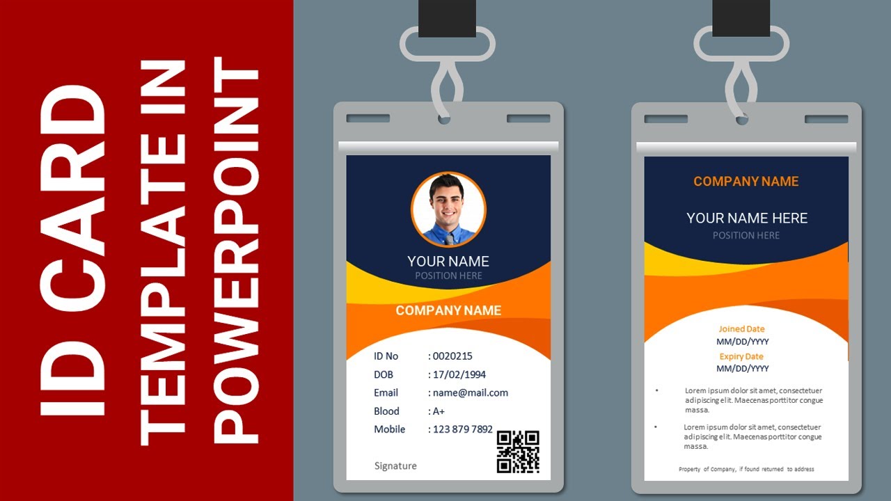 How to make an Employee or Student ID Card in PowerPoint Within Teacher Id Card Template