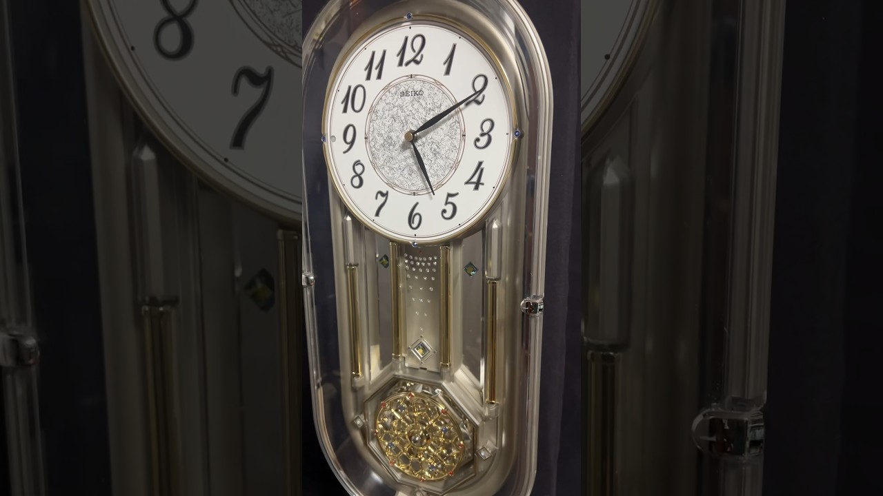 Seiko QXM248SRH 44 Crystals Contemporary Melodies in Motion Clock