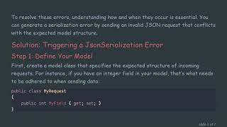 How to Manually Trigger a JsonSerialization Error in ASP.NET Core MVC