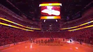 Edmonton Oiler Fans finish singing US anthem after mic stopped working