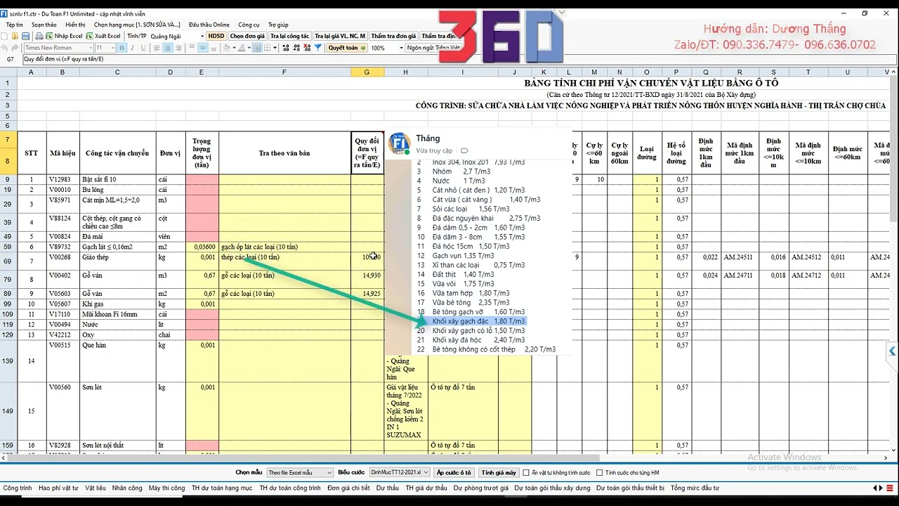 Hướng dẫn cước ô tô theo cách mới nhất 2022 quy đổi hệ số vật liệu chuẩn đầy đủ và chi tiết nhất