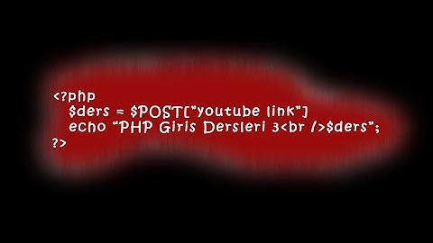 PHP Dersleri 2 - Veritabanı İşlemleri (Kayıt Ekleme, Listeleme, Silme ve Güncelleme)