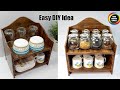 DIY SPACE SAVING ORGANIZER FOR KITCHEN USING WASTE CARDBOARD/ CARDBOARD ORGANISER CRAFT #shorts