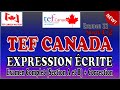 TEF Canada Expression Écrite | Simulation TEF Officielle et Conseils pour Rédiger comme un Pro
