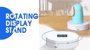 Motorized Rotating Display Stand 360 Degree Rotating Display Spinner Turntable Display, White