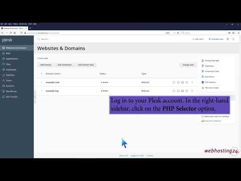 How to Change the PHP Version via CloudLinux Selector in Plesk with Webhosting24