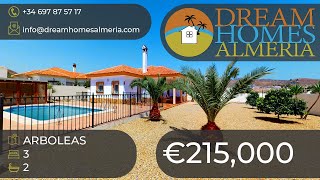 ###SOLD### 3 bed 2 bath villa Arboleas 215,000 euros DHA 3290