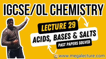 O Level iGCSE | Live Class 29 | Acids Bases & Salts | Past Papers Solved | +92 323 509 4443