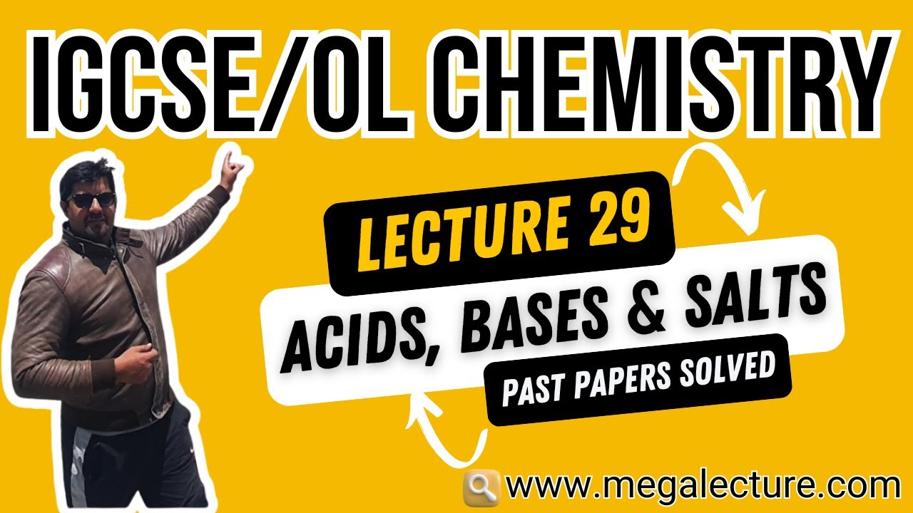 O Level iGCSE | Live Class 29 | Acids Bases & Salts | Past Papers