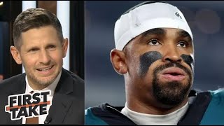 FIRST TAKE | Dan Orlovsky says "Beating Vikings is the only way for Eagles to prove their strength."