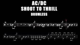 AC/DC - Shoot To Thrill - Drumless (with scrolling drum score)