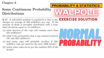 6.11: Normal Probability Distribution | Probability & Statistics by Walpole 9th Edition | Solution