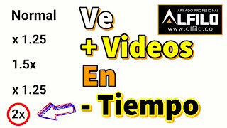 🫢 CÓMO VER VÍDEOS EN MENOS TIEMPO Aumentando La Velocidad de Reproducción ⏩ by ALFILO Afilado Profesional 399 views 9 months ago 9 minutes, 56 seconds