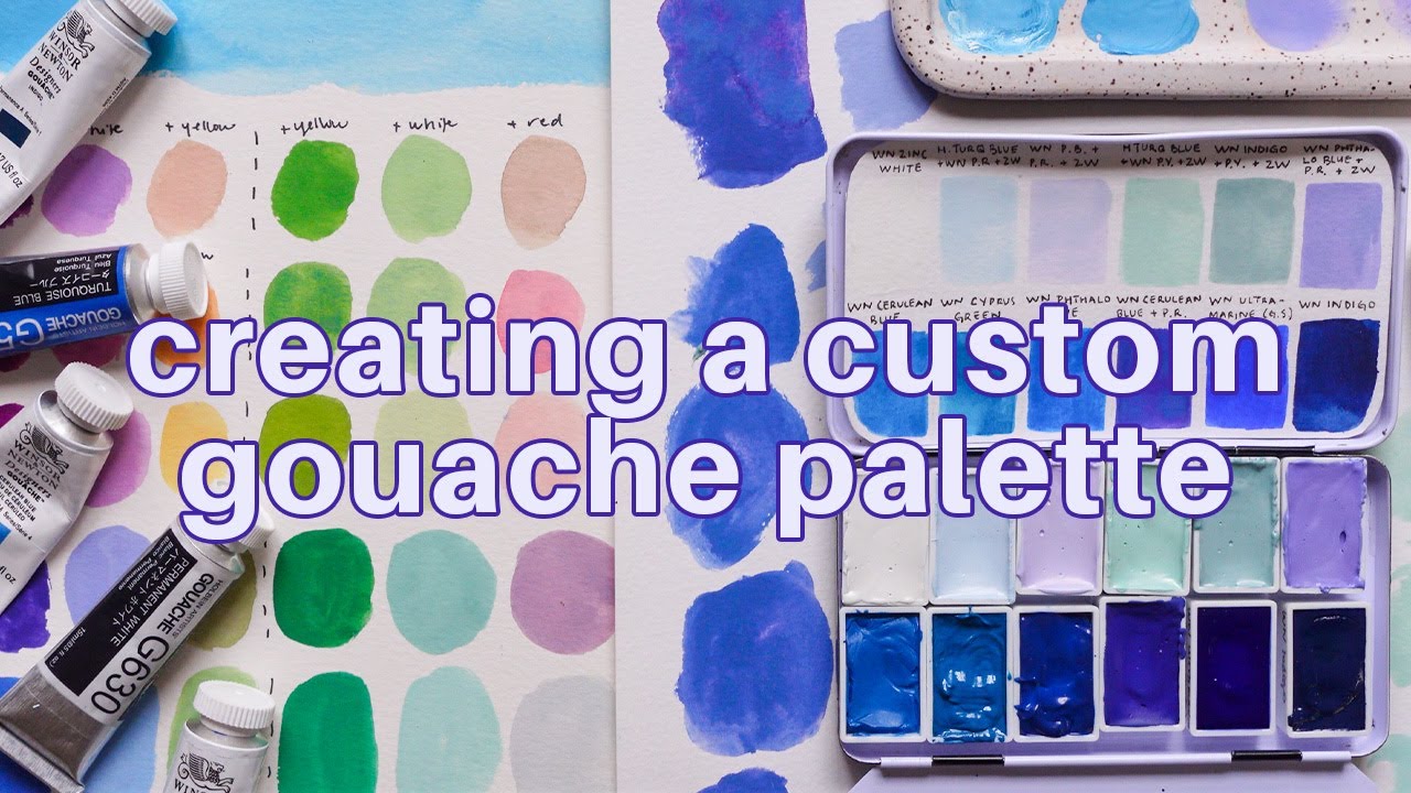 colour mixing with gouache | making a custom gouache palette