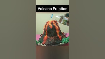 Volcano Eruption Science project/ Volcano working model #shorts #diy #youtubeshorts