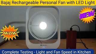 Bajaj PYGMY Personal Rechargeable Fan Testing - Powerbank, Kitchen Review Unboxing |Under ₹2000 🔥🔥