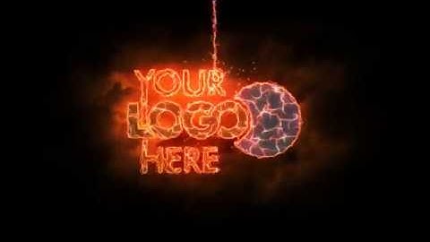 612 c2  - Lightning Strike Logo Reveal animation storm red light sky intro