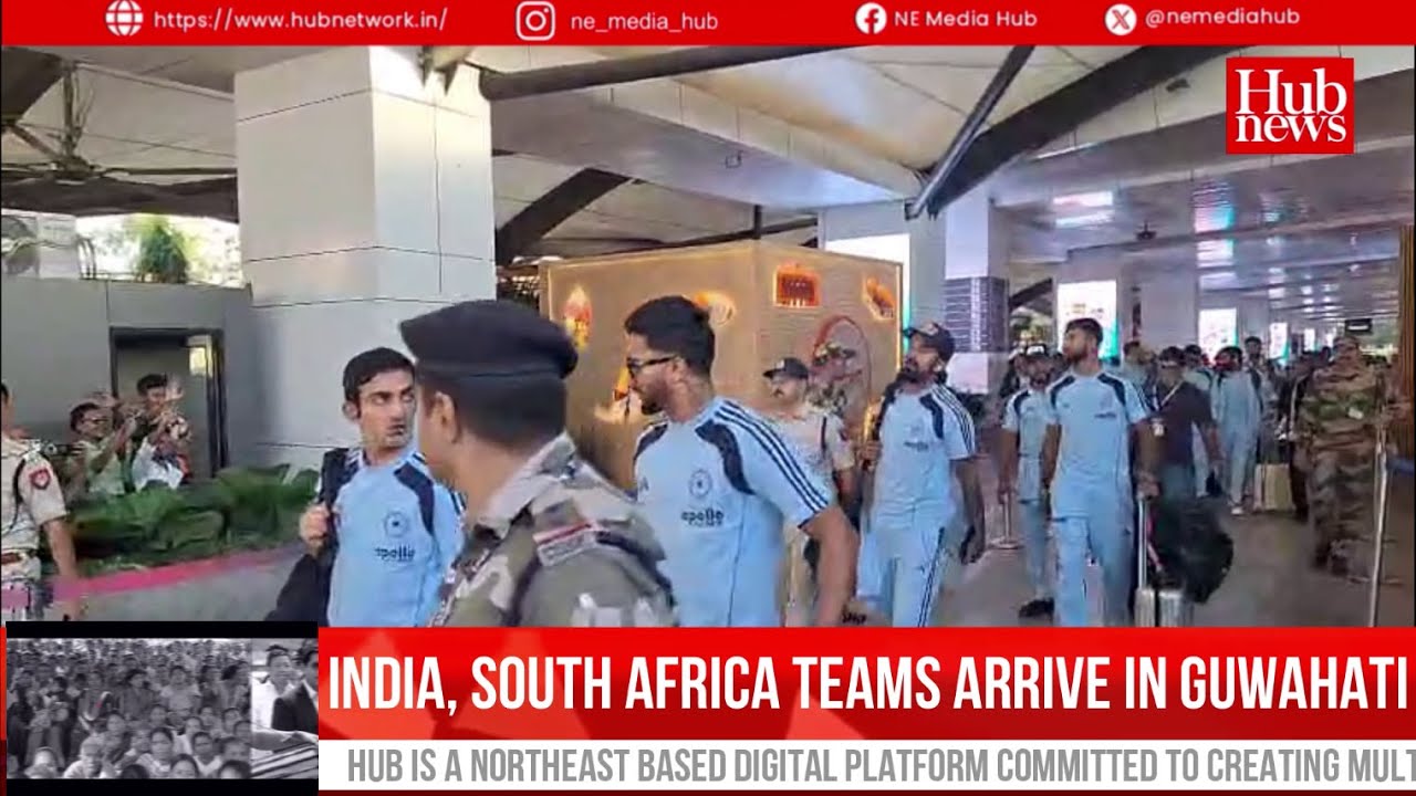 India and South Africa cricket teams arrive in Guwahati for the decisive second Test match