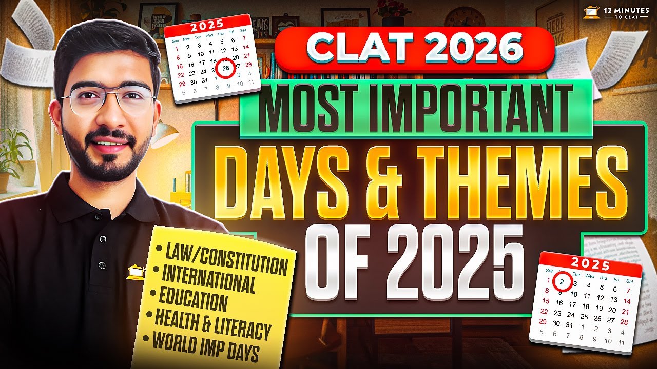 Important Days & Dates 2025: Complete List for CLAT 2026 GK | Static GK ...