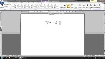 Microsoft Word 2010 Equation Editor